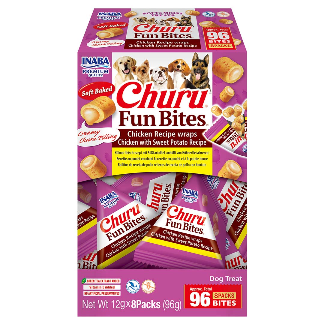 Hond Churu Fun Bites wrap kip&zoet aardappel - Product shot