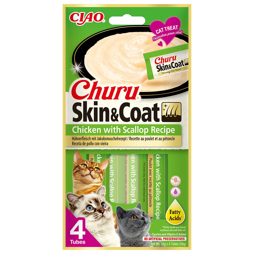 CIAO Churu Skin&Coat chicken&scallop - Product shot