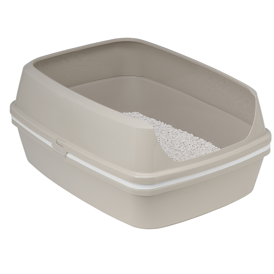 Open litter box lift to sift recycled grey - Product shot