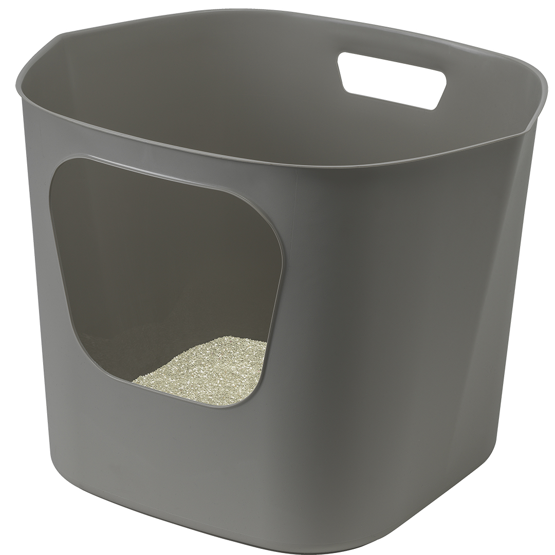 Open litter box lotus recycled grey - Product shot