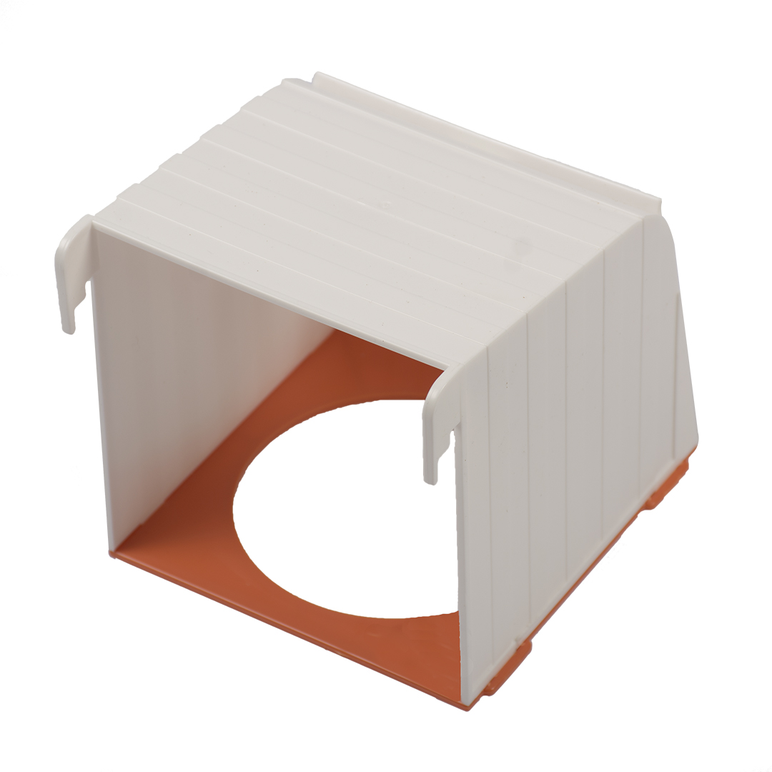 Plastic birdhouse without nest white/orange - Product shot
