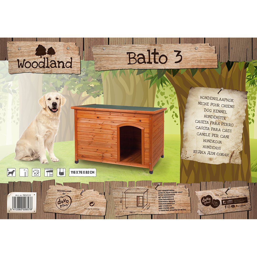 Woodland hondenhok balto classic - Verpakkingsbeeld