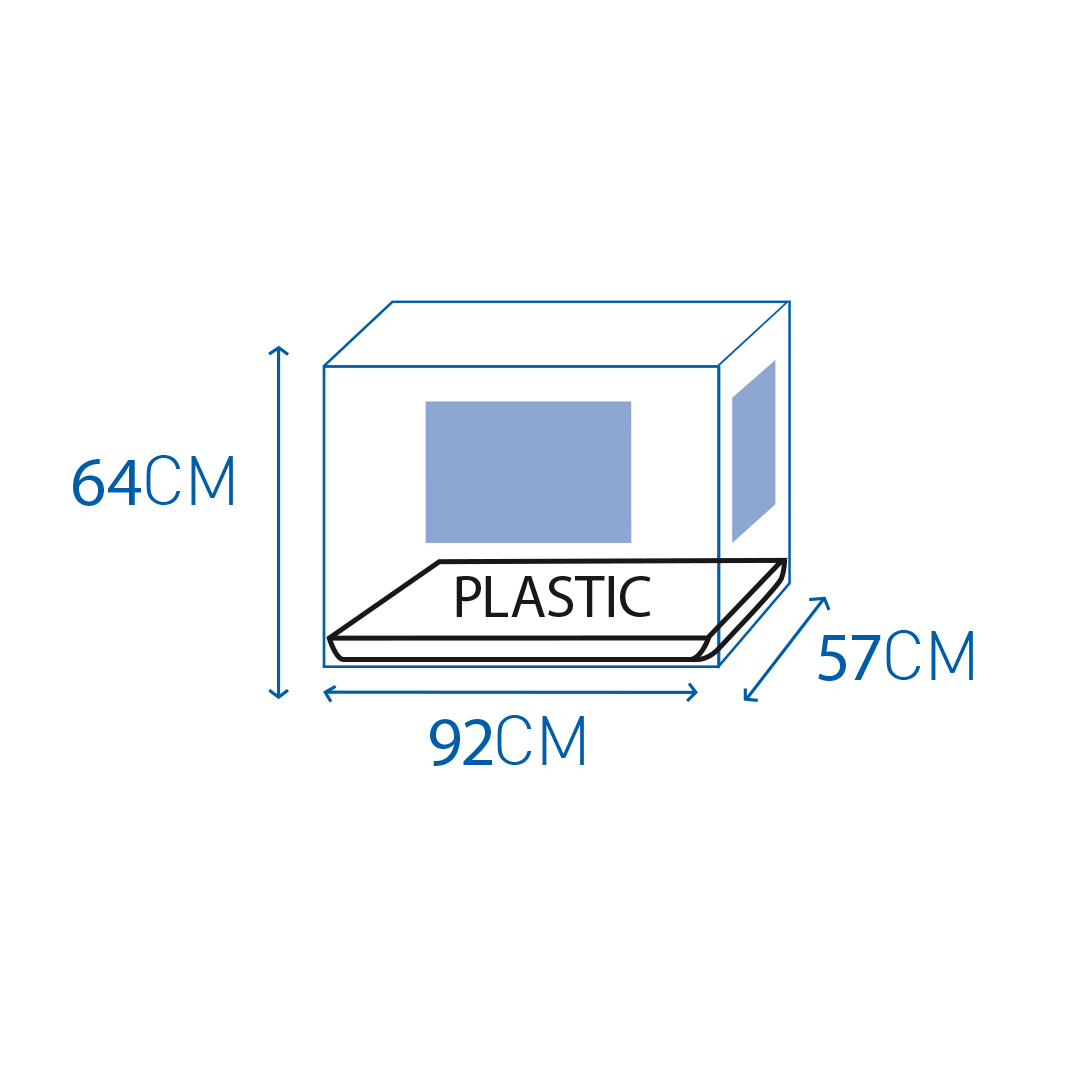 Draht-käfig topline 2 türen plastik klappe chrom - Technische tekening