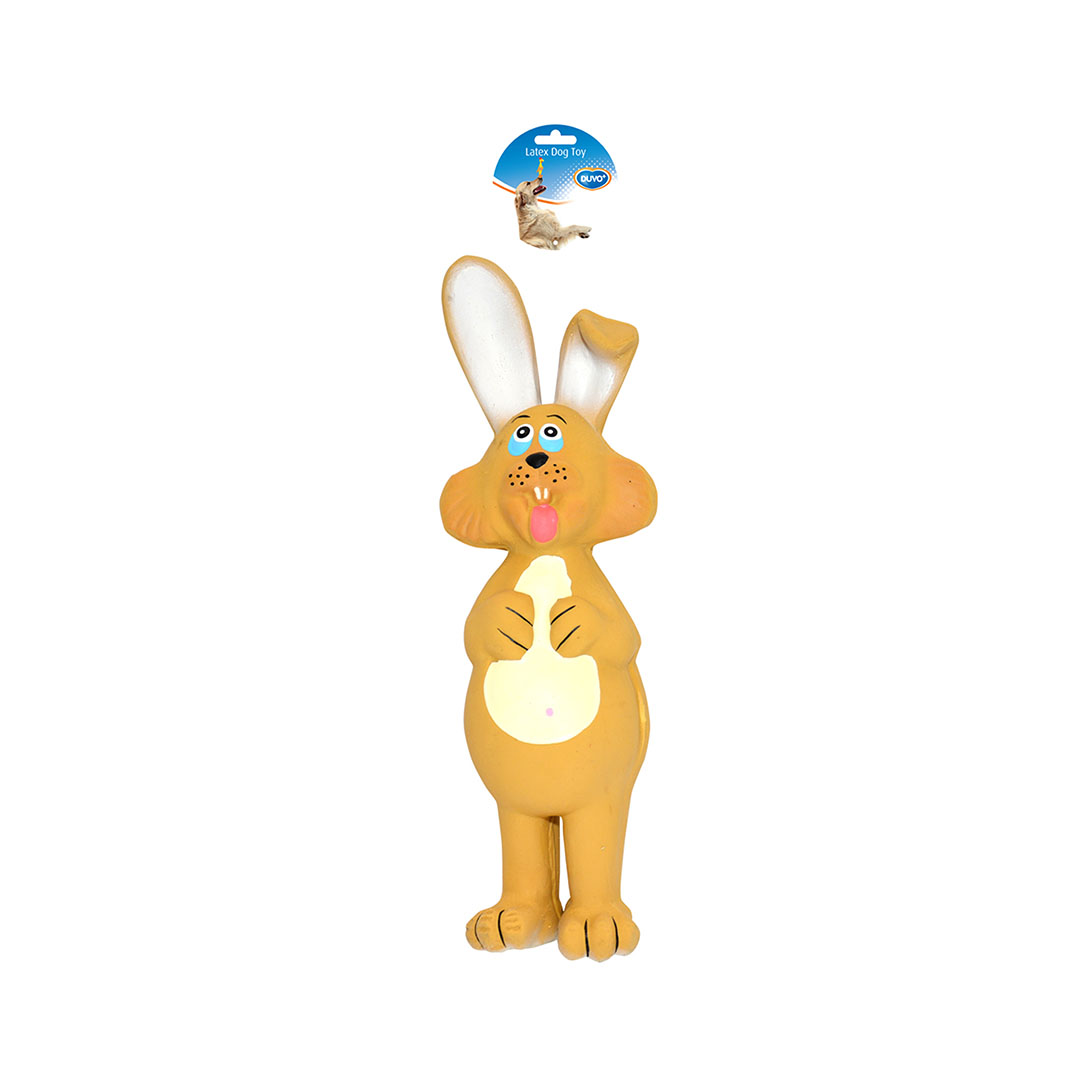 Latex toy pop up rabbit multicolour - Product shot