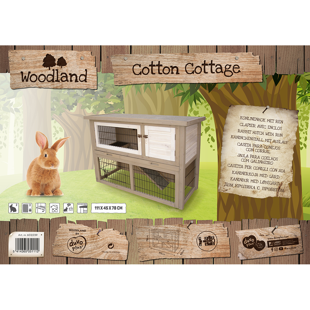 Woodland konijnenhok cotton cottage - Verpakkingsbeeld