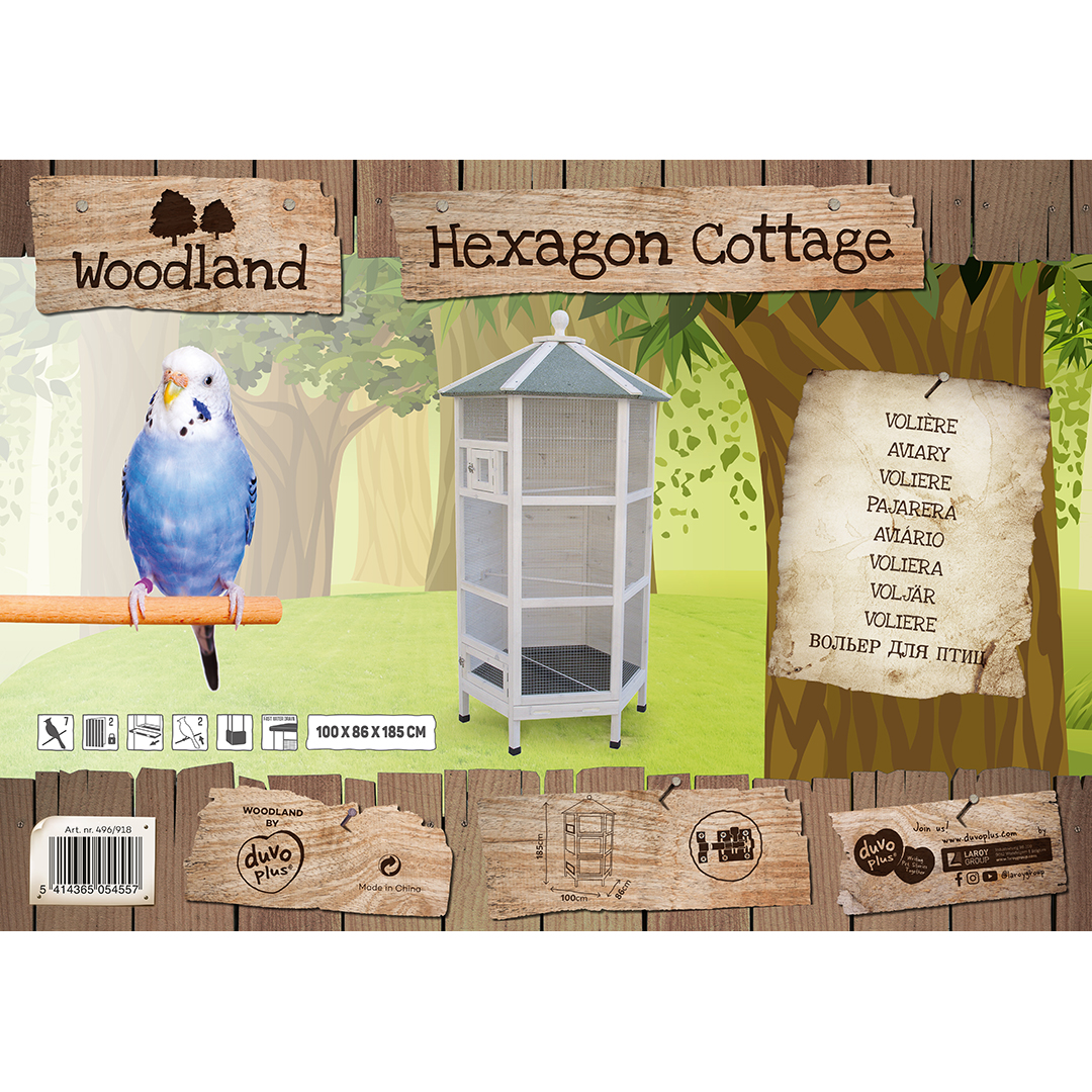 Woodland volière hexagon cottage - Verpakkingsbeeld