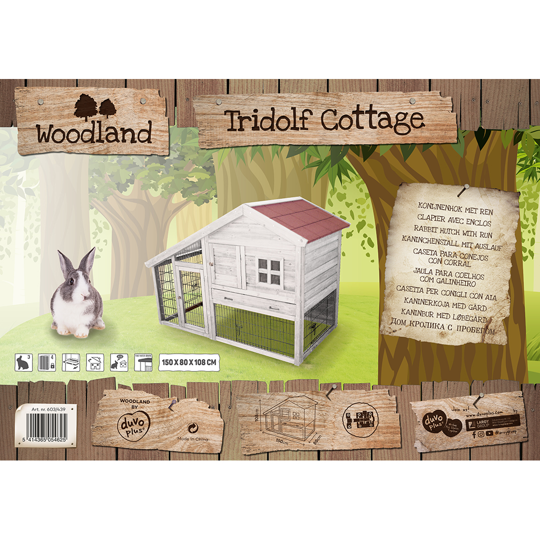 Woodland rabbit hutch tridolf cottage - Verpakkingsbeeld