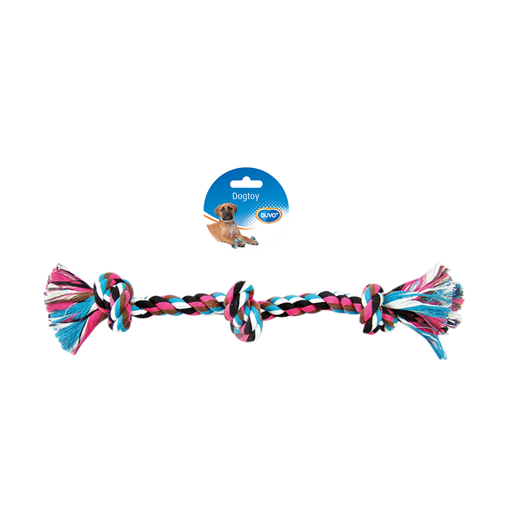 Tug Toy Knotted Cotton With 3 Knots - Product shot