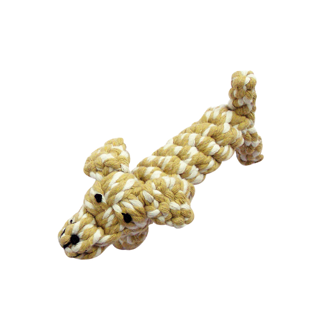 Tug toy knotted cotton dog brown/white - Laroy Group