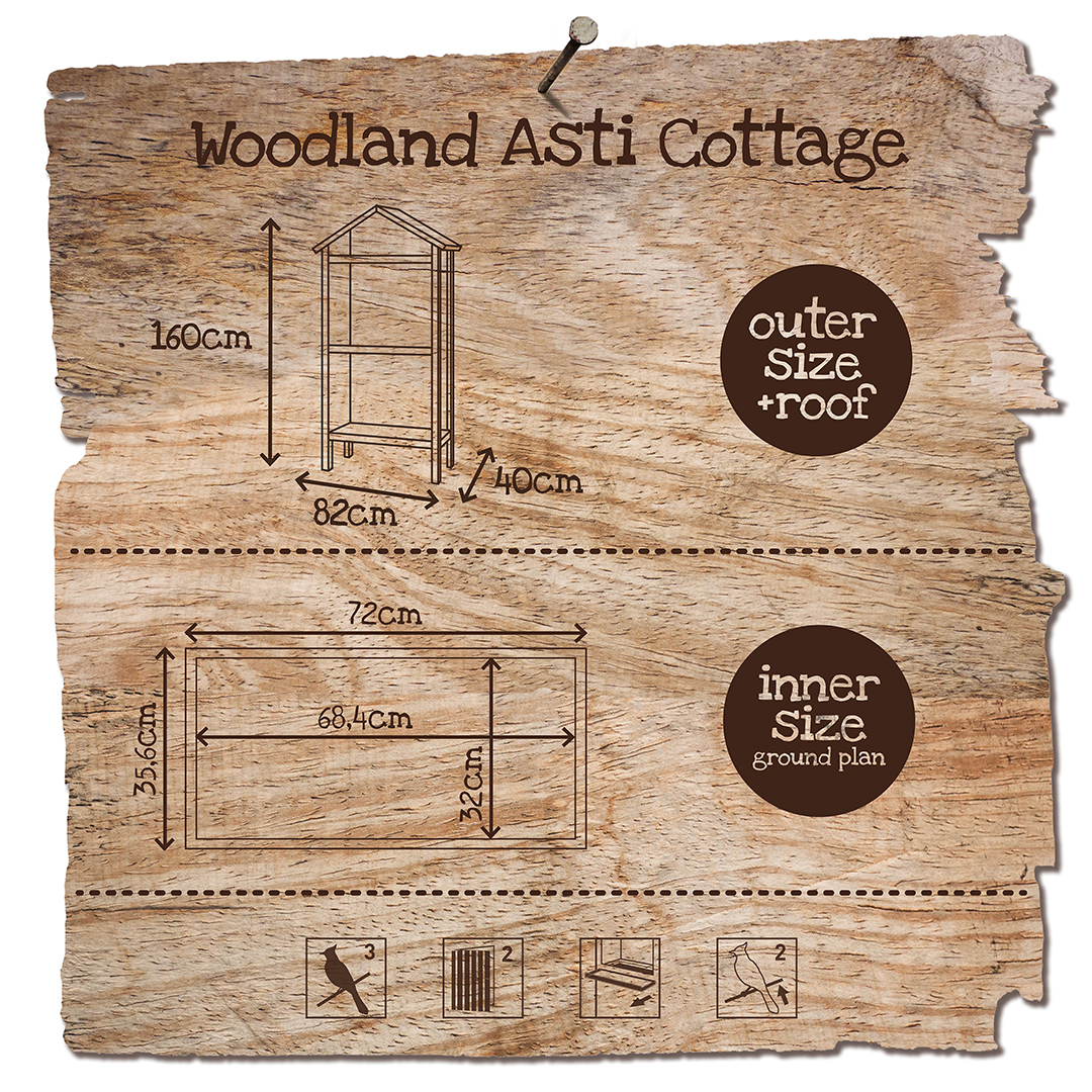 Woodland aviary asti cottage - Technische tekening