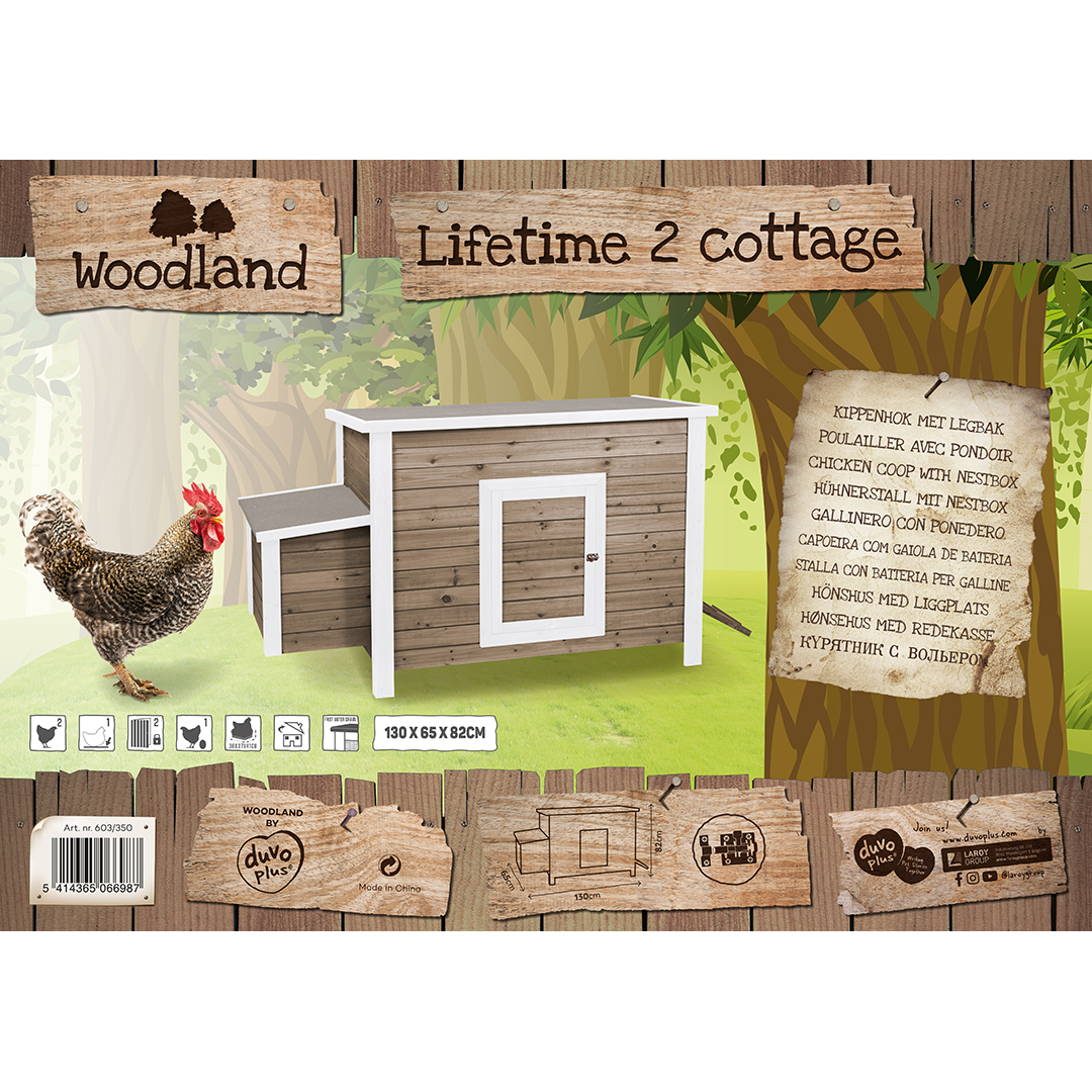 Woodland hühnerstall life time 2 cottage - Verpakkingsbeeld