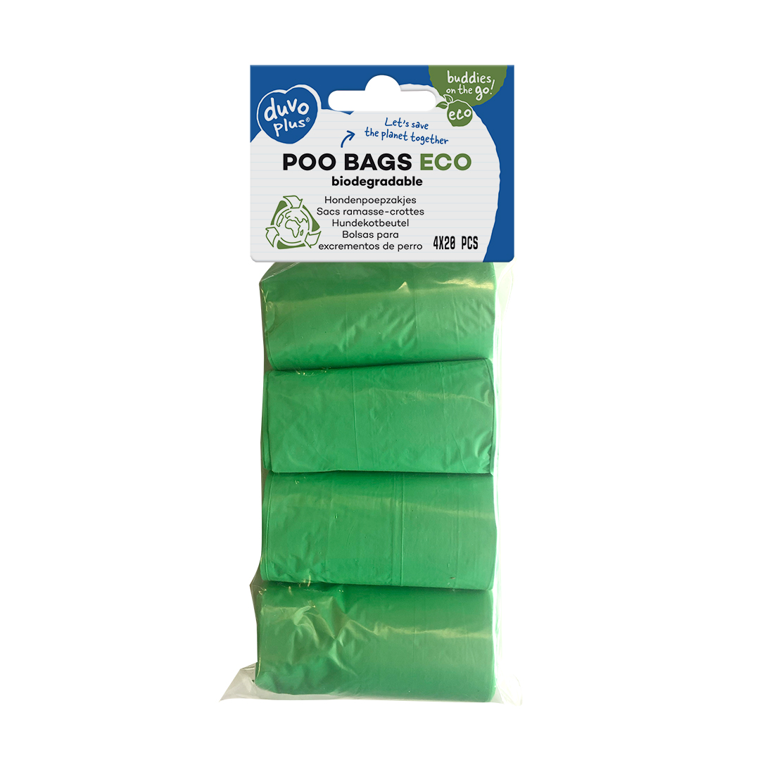 Poo bags eco biodegradable green - Verpakkingsbeeld