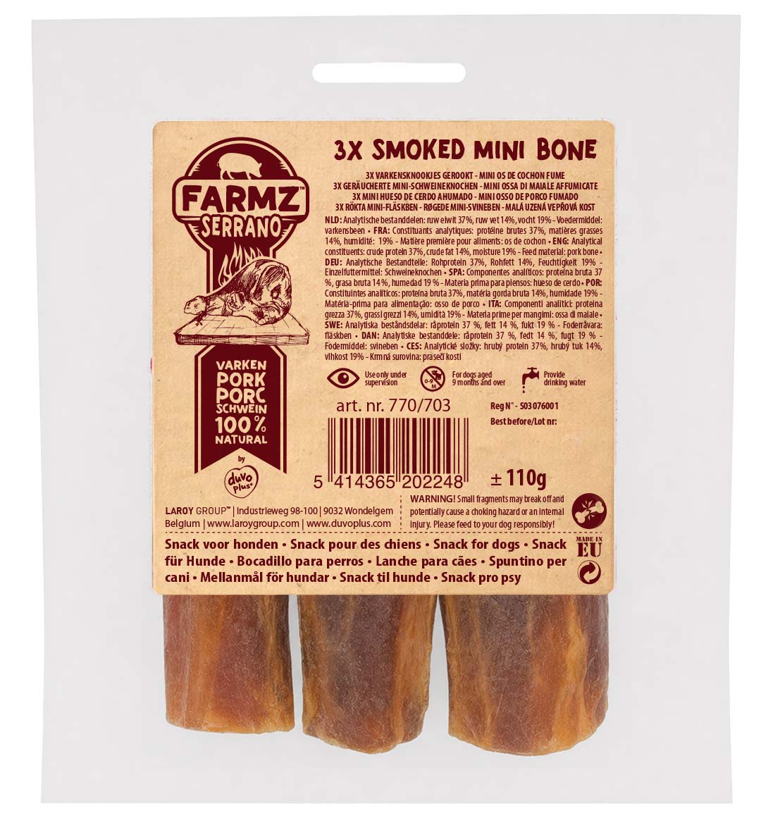 Farmz Serrano 3X Varkensknookjes Gerookt - Verpakkingsbeeld