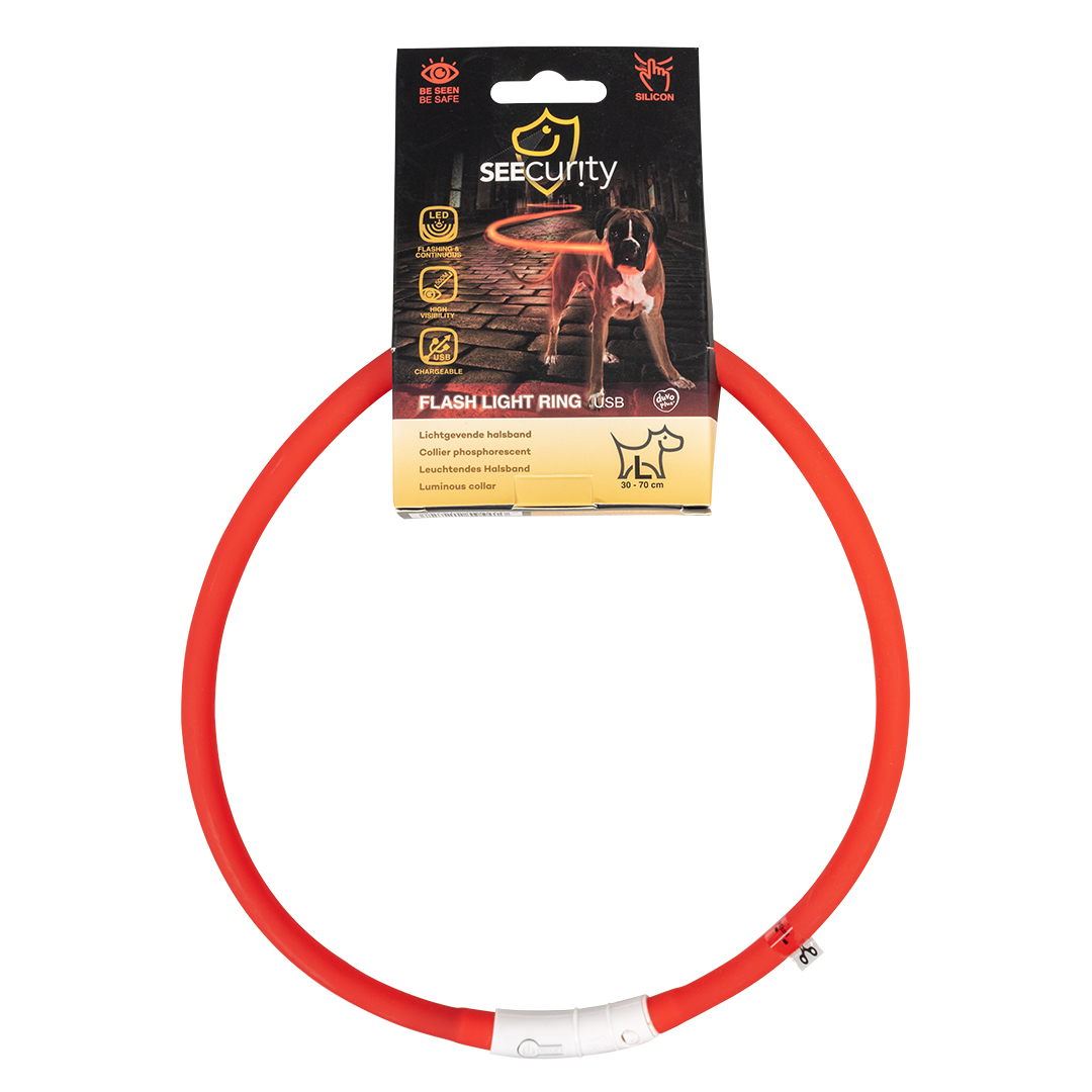 Flash ring anneau lumineux usb silicon rouge - Verpakkingsbeeld