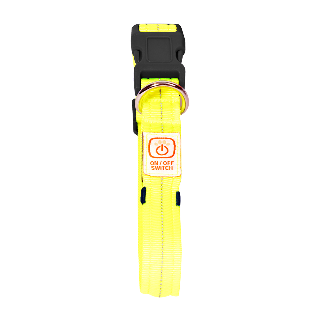 Halsband nylon licht usb neon yellow - <Product shot>