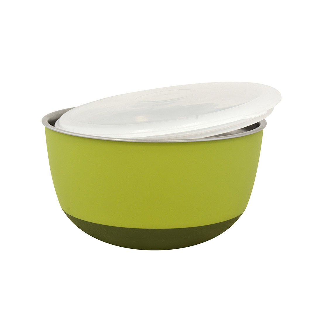 Feeding bowl with lid matte balance green - <Product shot>