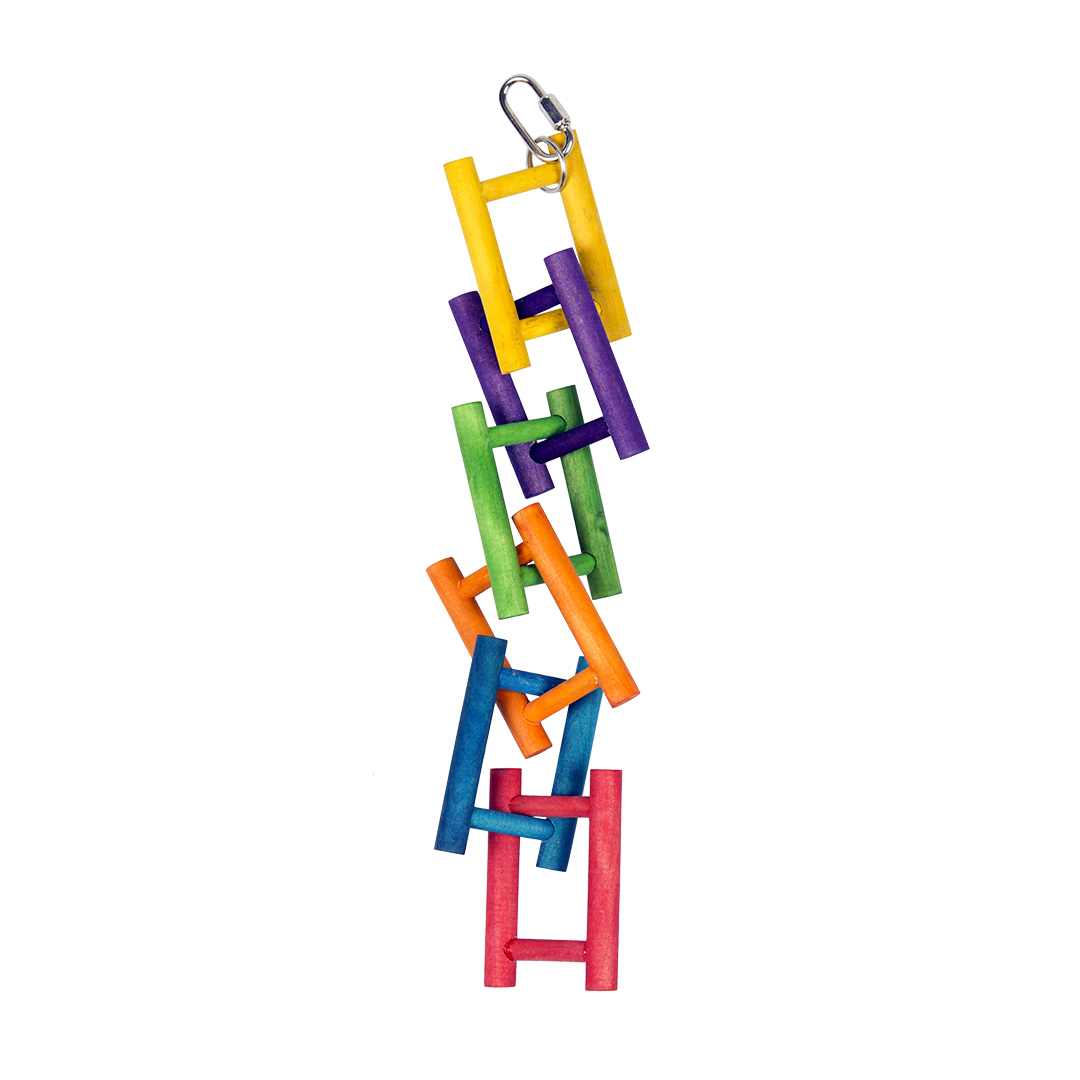 Colorful wooden bird ladder - Product shot