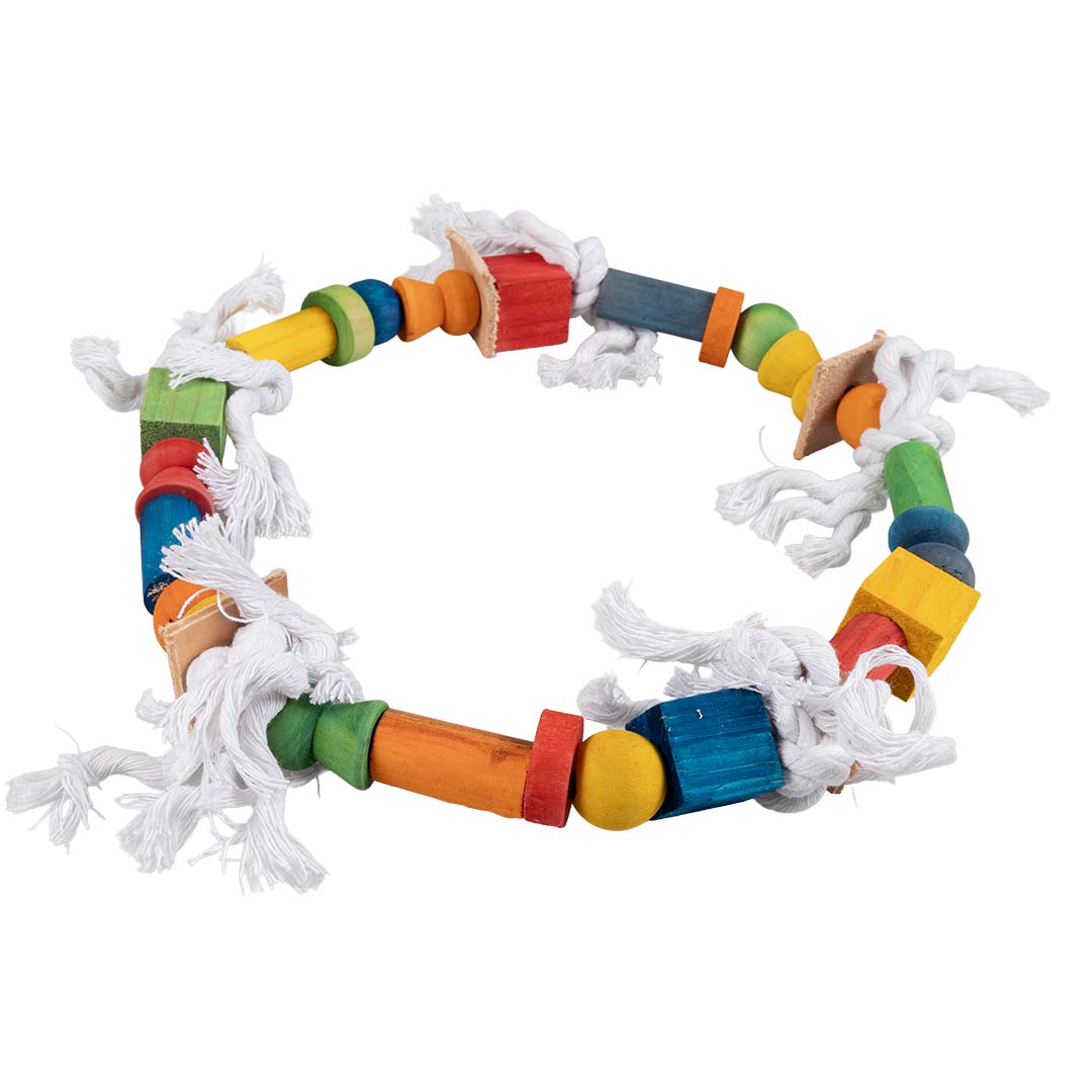 Touwring Met Kleurrijke Blokjes - Product shot