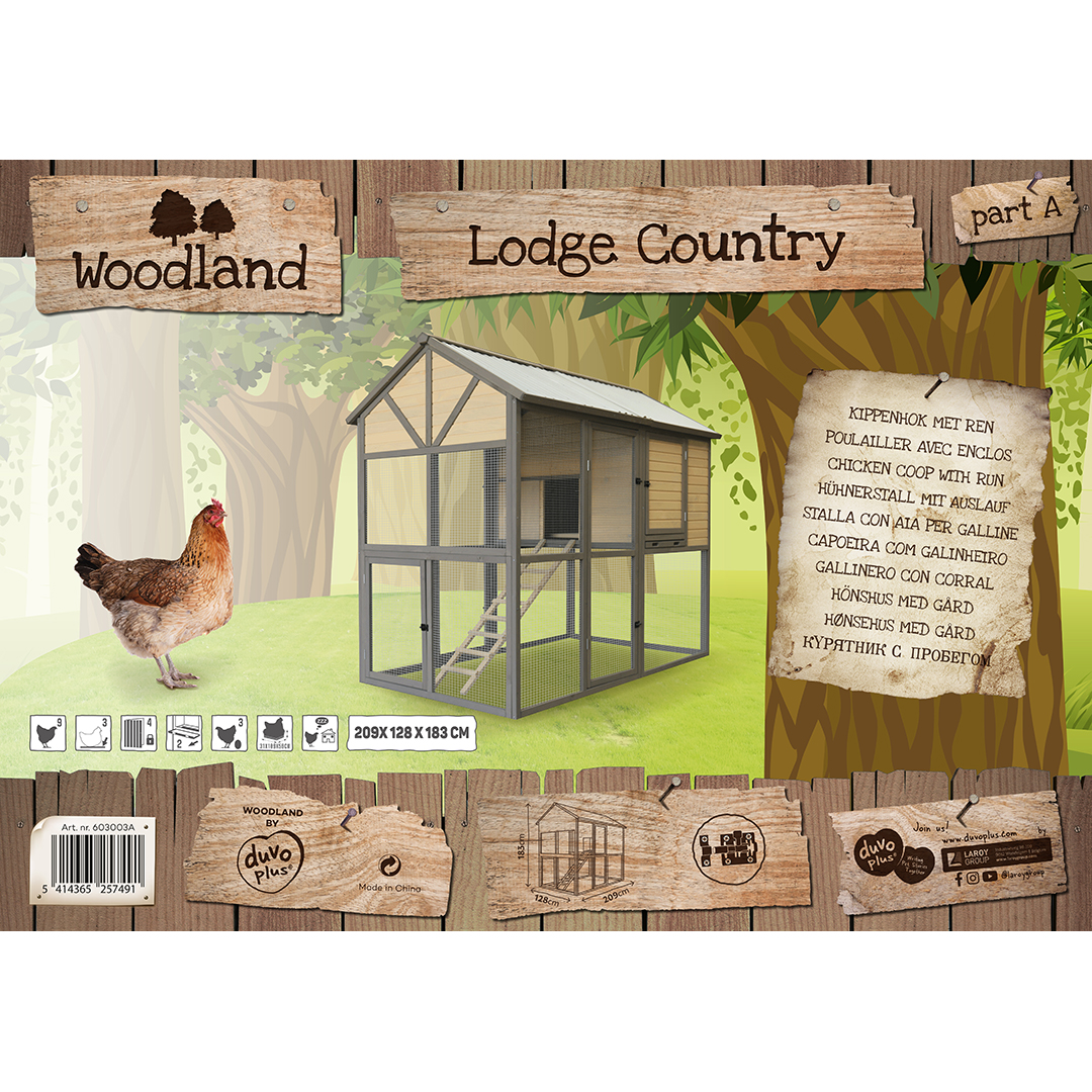 Woodland kippenhok lodge country - Verpakkingsbeeld