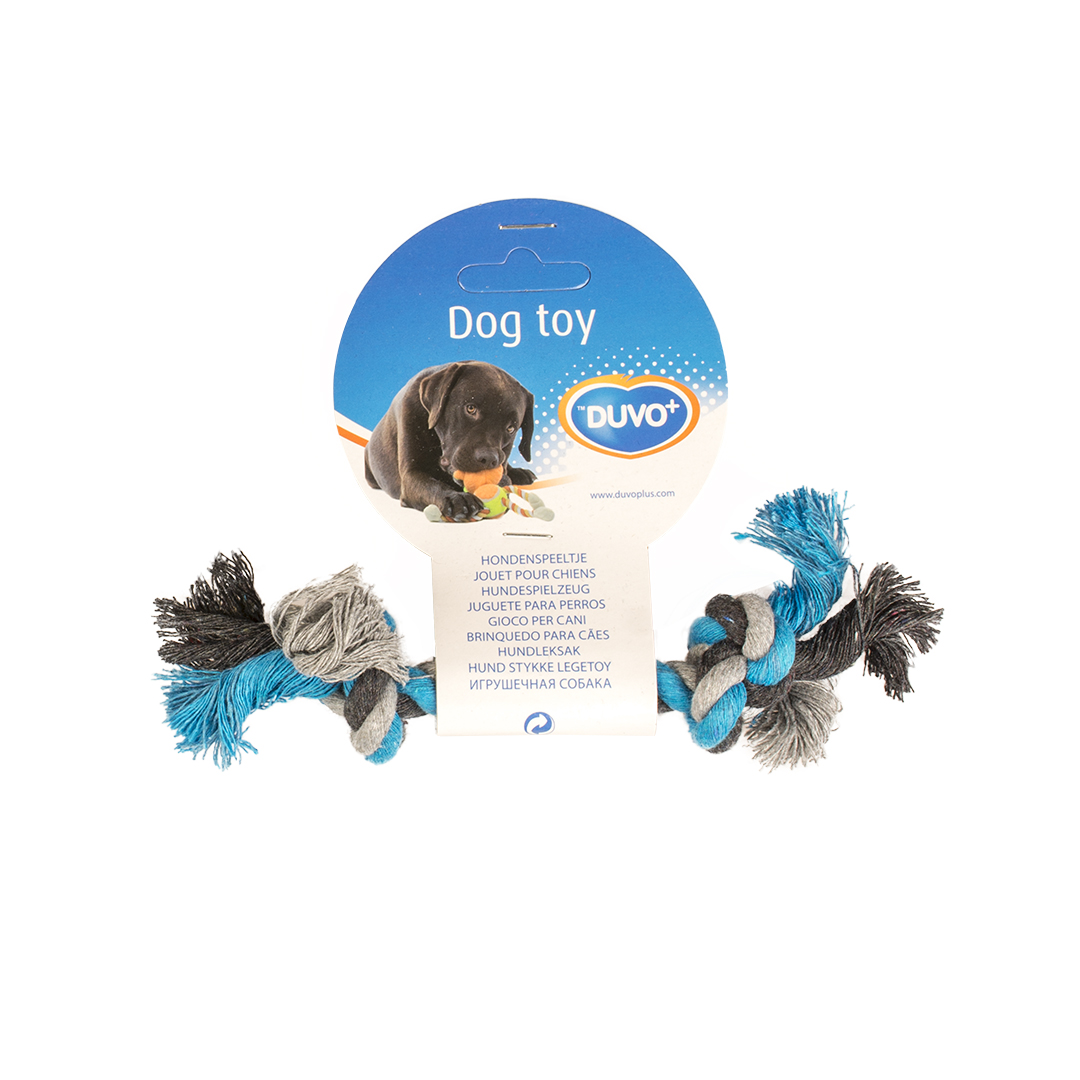 Tug toy knotted rope blue - Verpakkingsbeeld