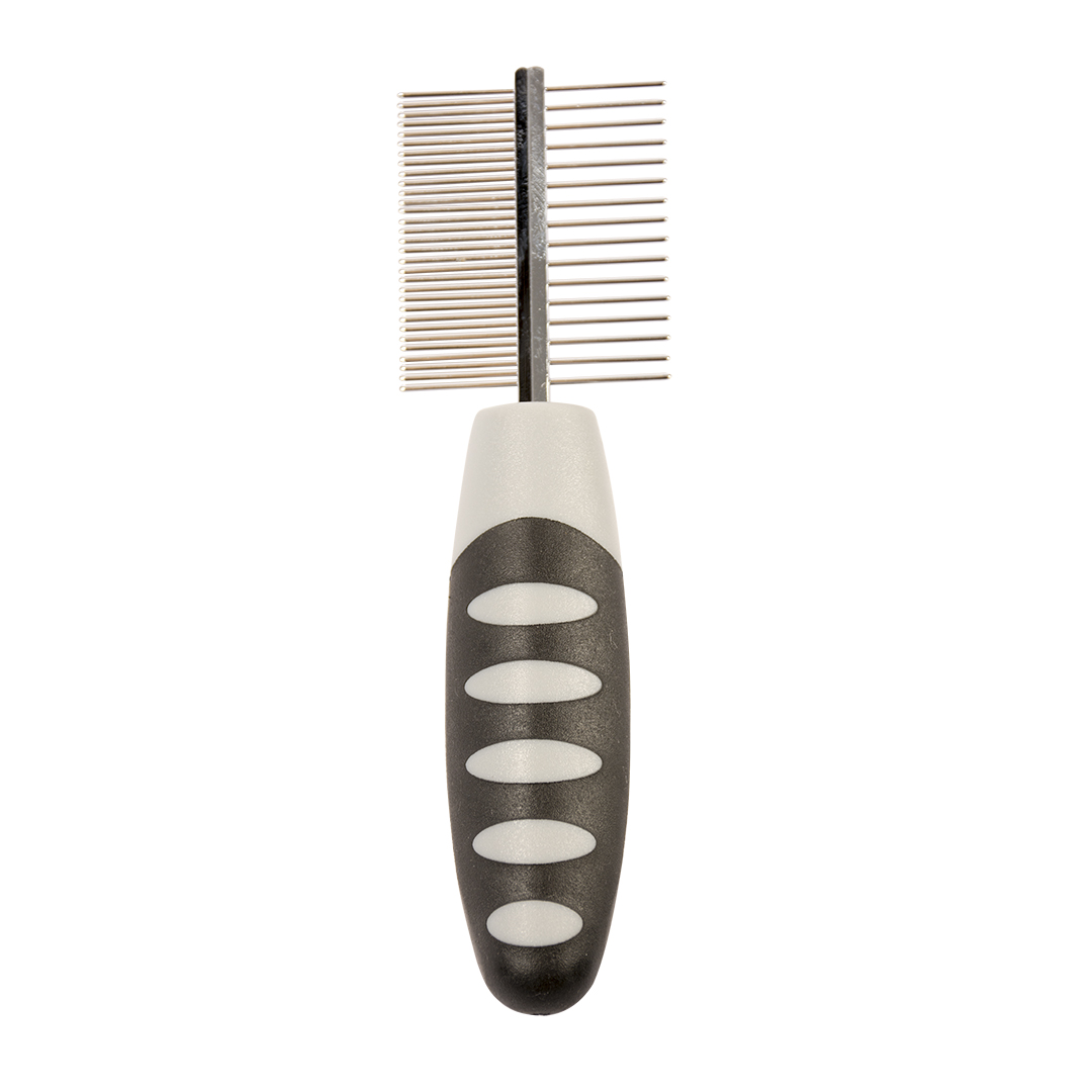 Duo detangling comb 16+31 pins black/grey - Product shot