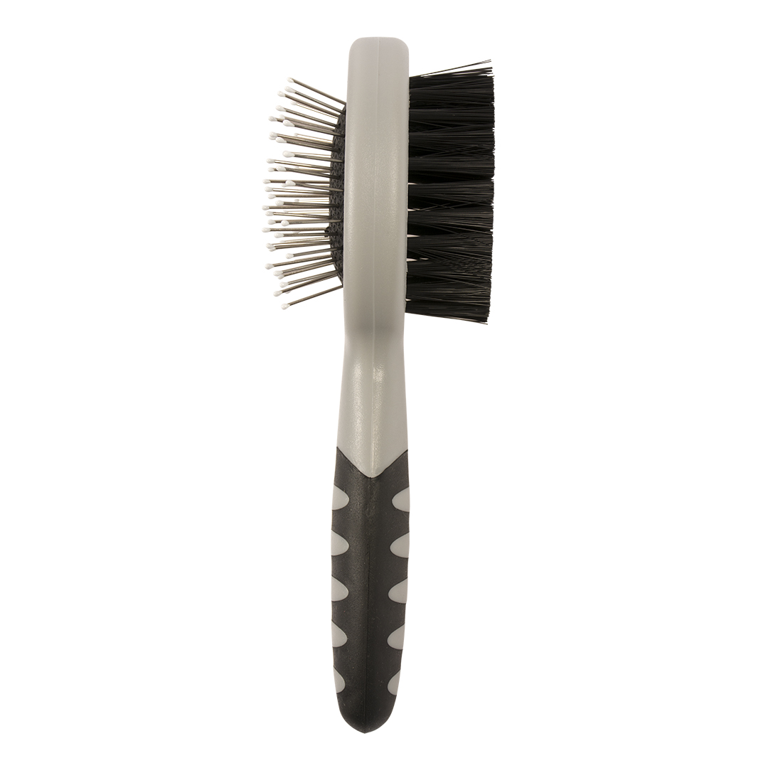 2-in-1 grooming brush black/grey - Product shot
