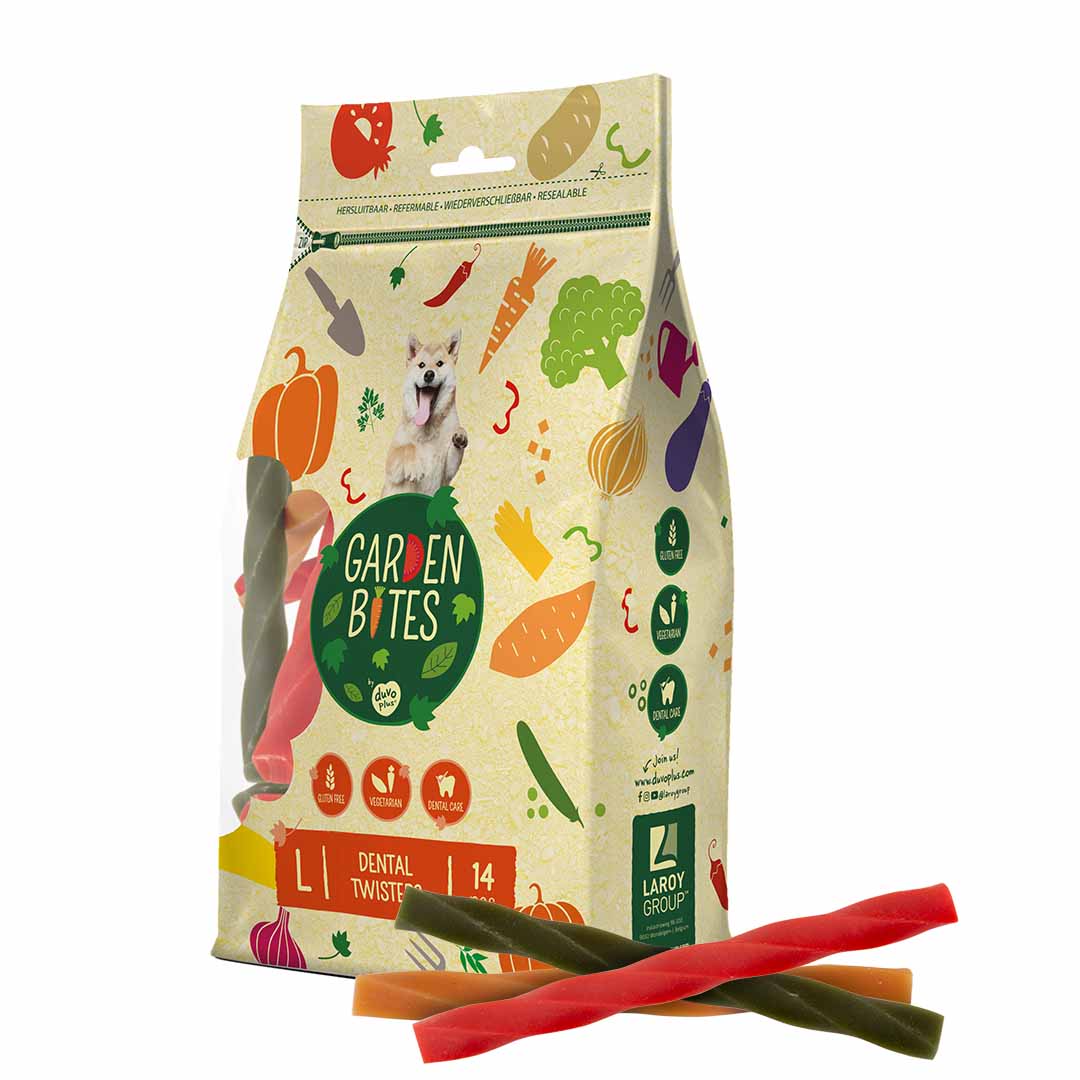 Garden Bites dental twisters gemengde kleuren - <Product shot>