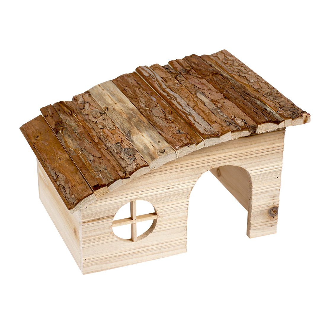 Knaagdieren houten lodge schuin dak - <Product shot>