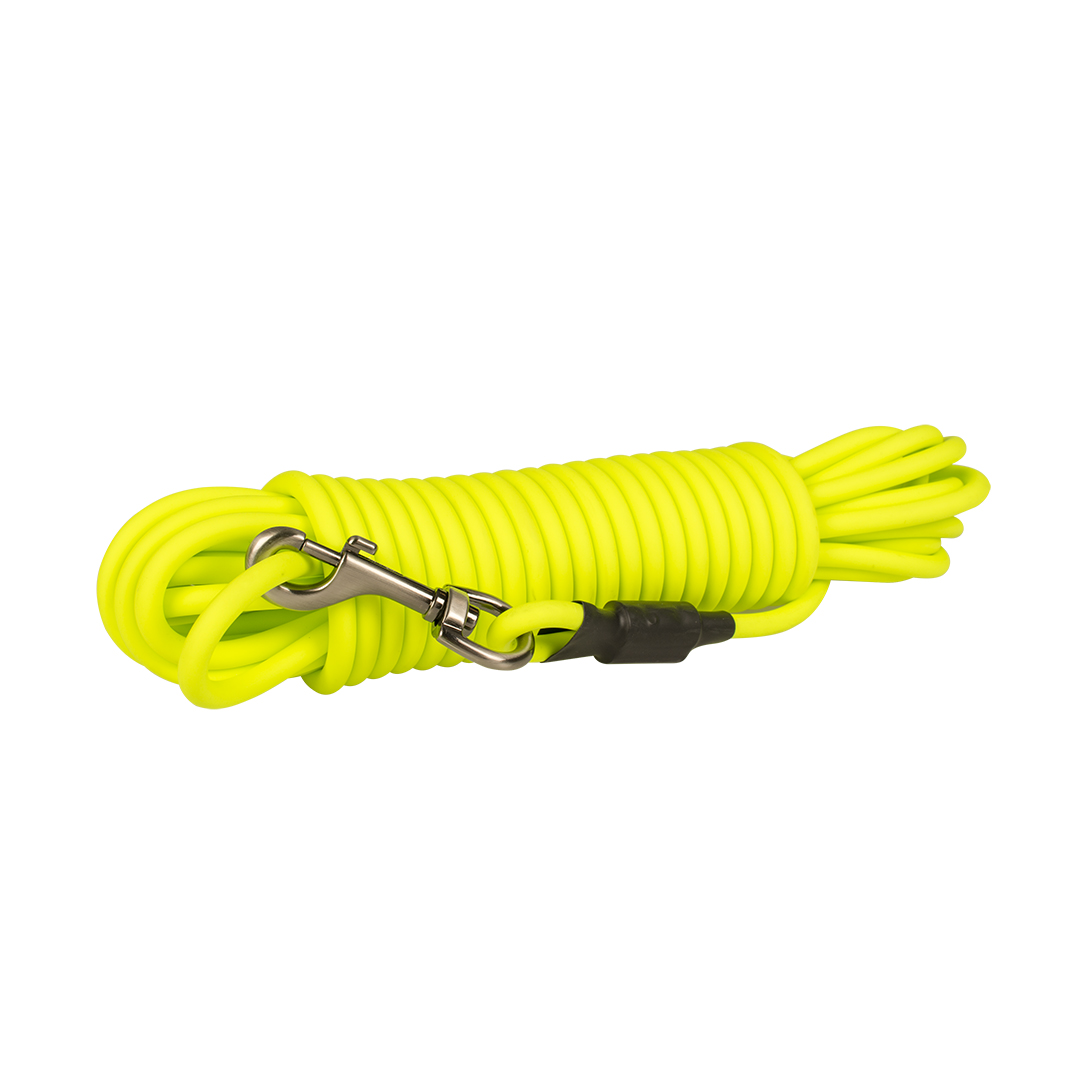 Explor south tracking leash pvc round neon yellow - <Product shot>