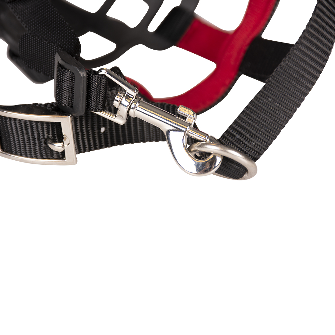 Hondenmuilkorf rubber zwart/rood - Detail 2