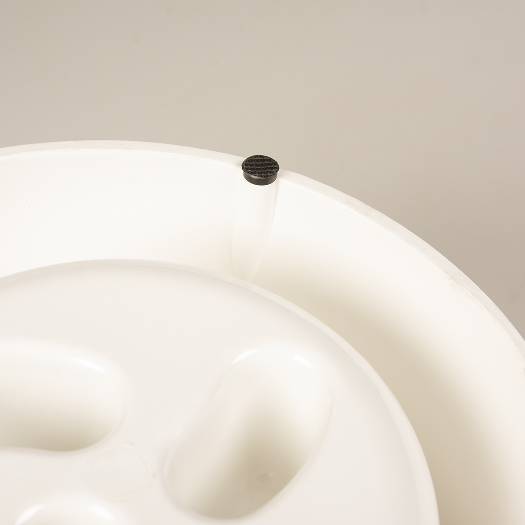 Feeding bowl melamine glossy no-gobble black/white - Detail 1