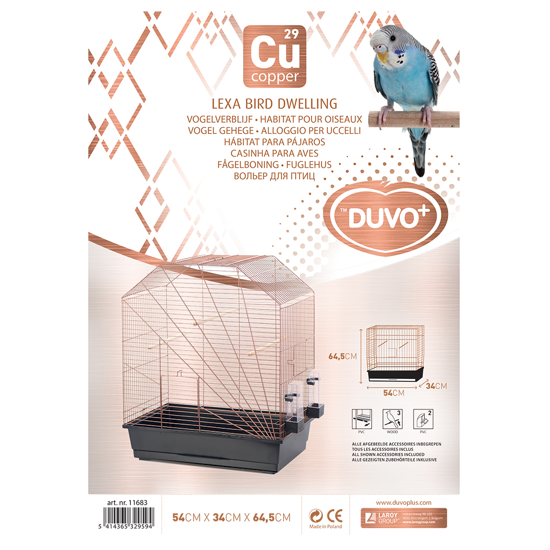 Bird cage copper lexa black/copper - Verpakkingsbeeld