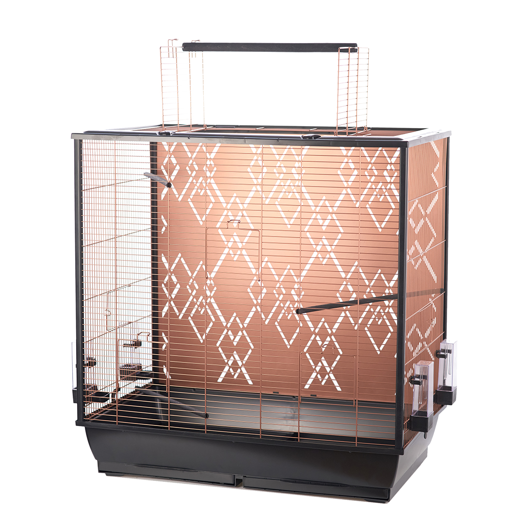 Cage pour oiseaux copper alix noir/cuivre - Product shot