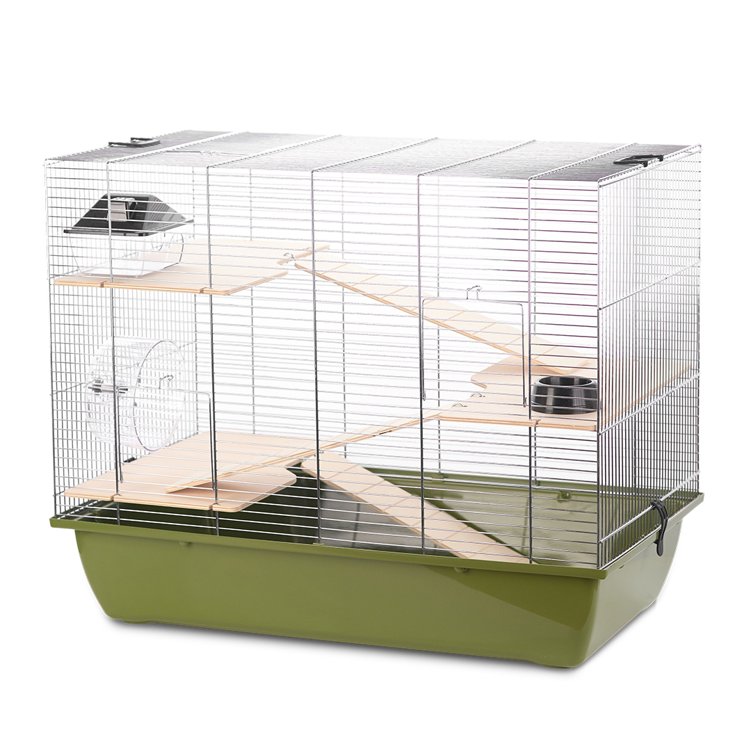 Rodent cage natural charlie 3 olive green/zinc - Product shot