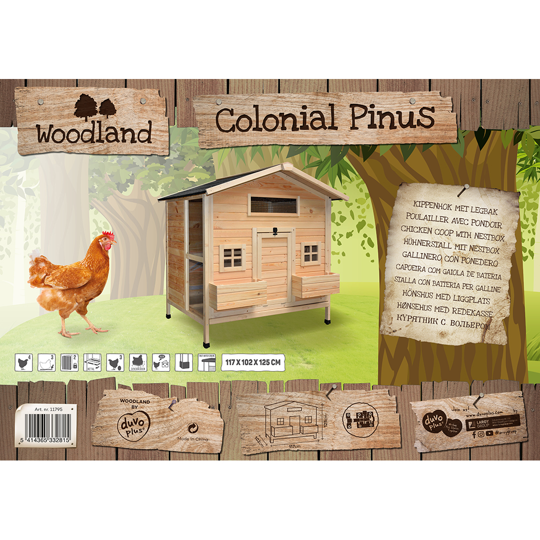 Woodland chicken coop colonial pinus - Verpakkingsbeeld