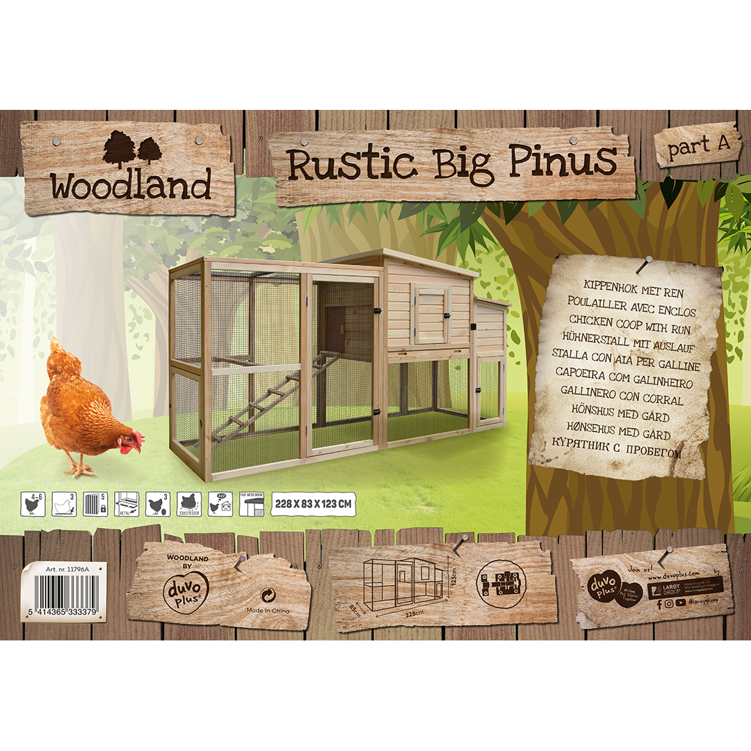 Woodland kippenhok rustic big pinus - Verpakkingsbeeld