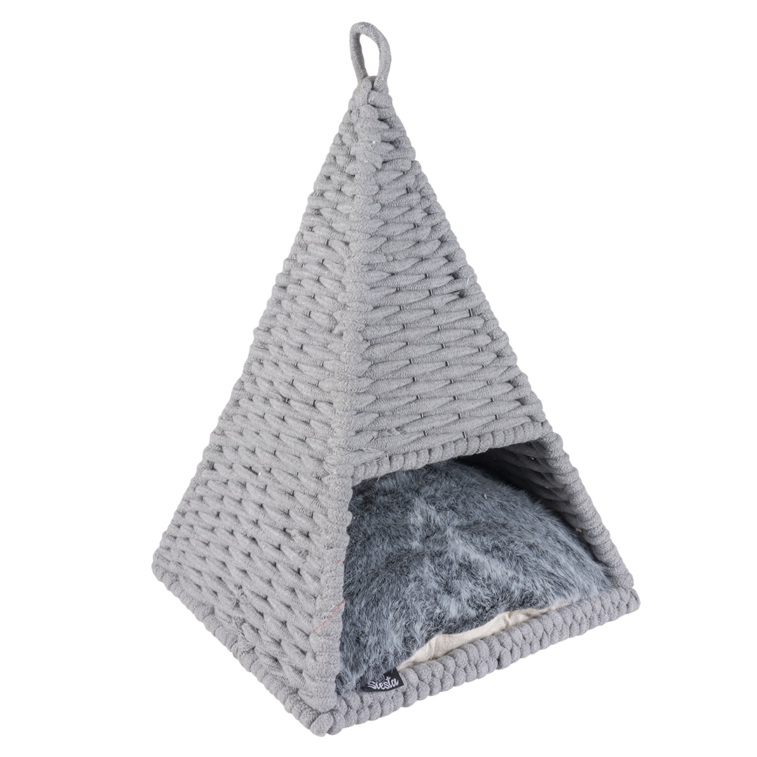 Oyster tipi in cotton rope grey - Product shot