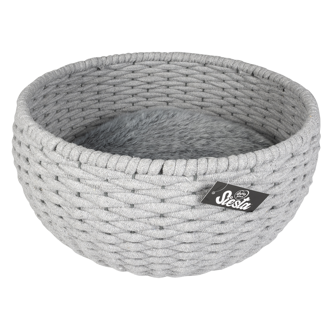 Oyster basket round in cotton rope grey - Verpakkingsbeeld