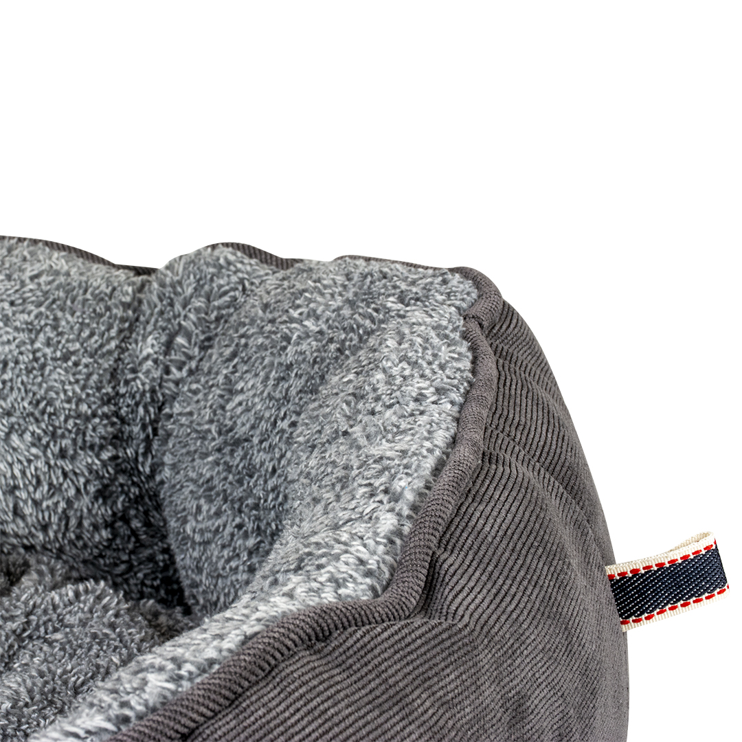 Bed oval corduroy ash black/grey - Detail 1
