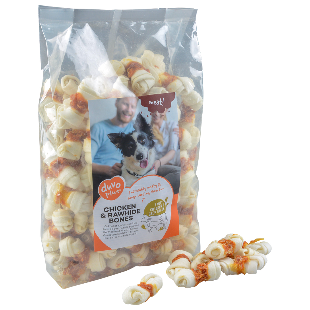Meat! chicken & rawhide small bones - <Product shot>