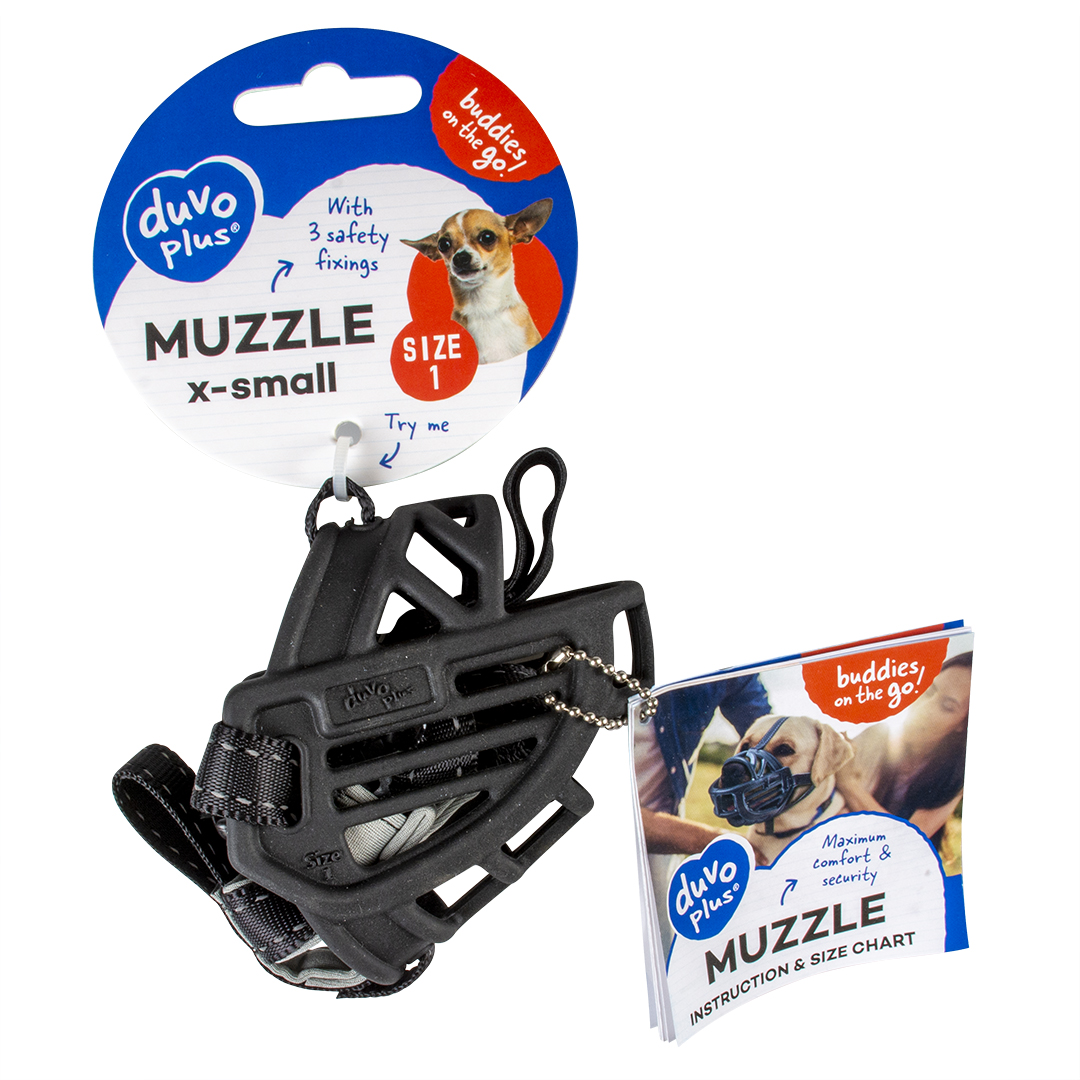 Muzzle rubber x-small black - Verpakkingsbeeld