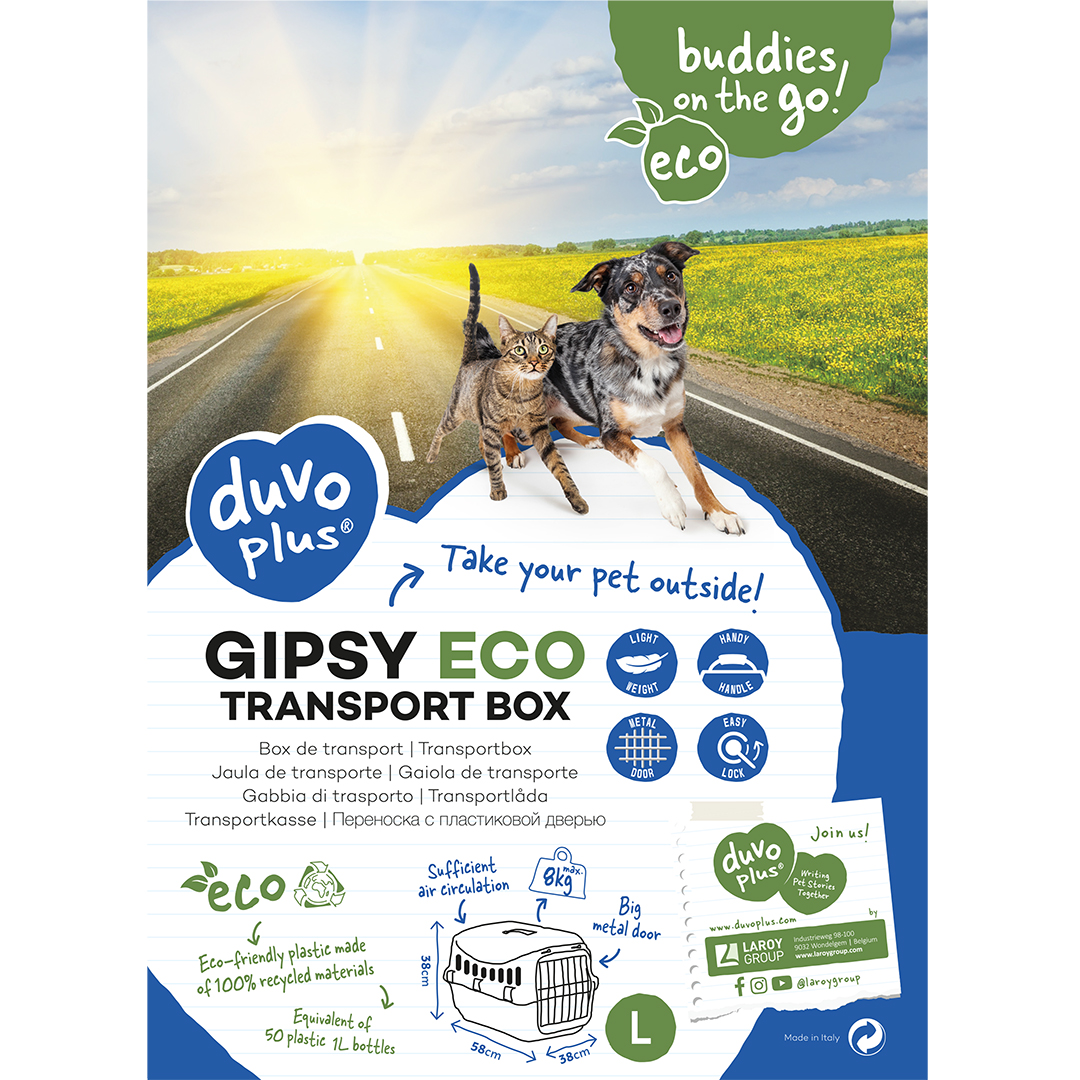 Gipsy eco transport box metal door green - Verpakkingsbeeld