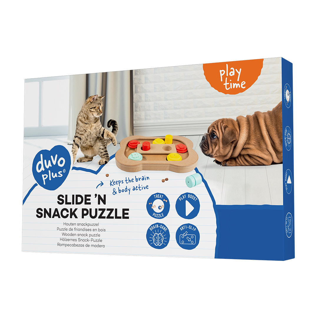 Slide `n snack puzzle - bone multicolour - Verpakkingsbeeld