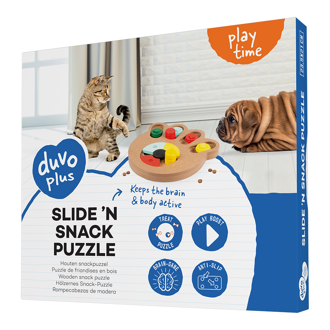 Slide `n snack puzzle - patte multicolore - Verpakkingsbeeld