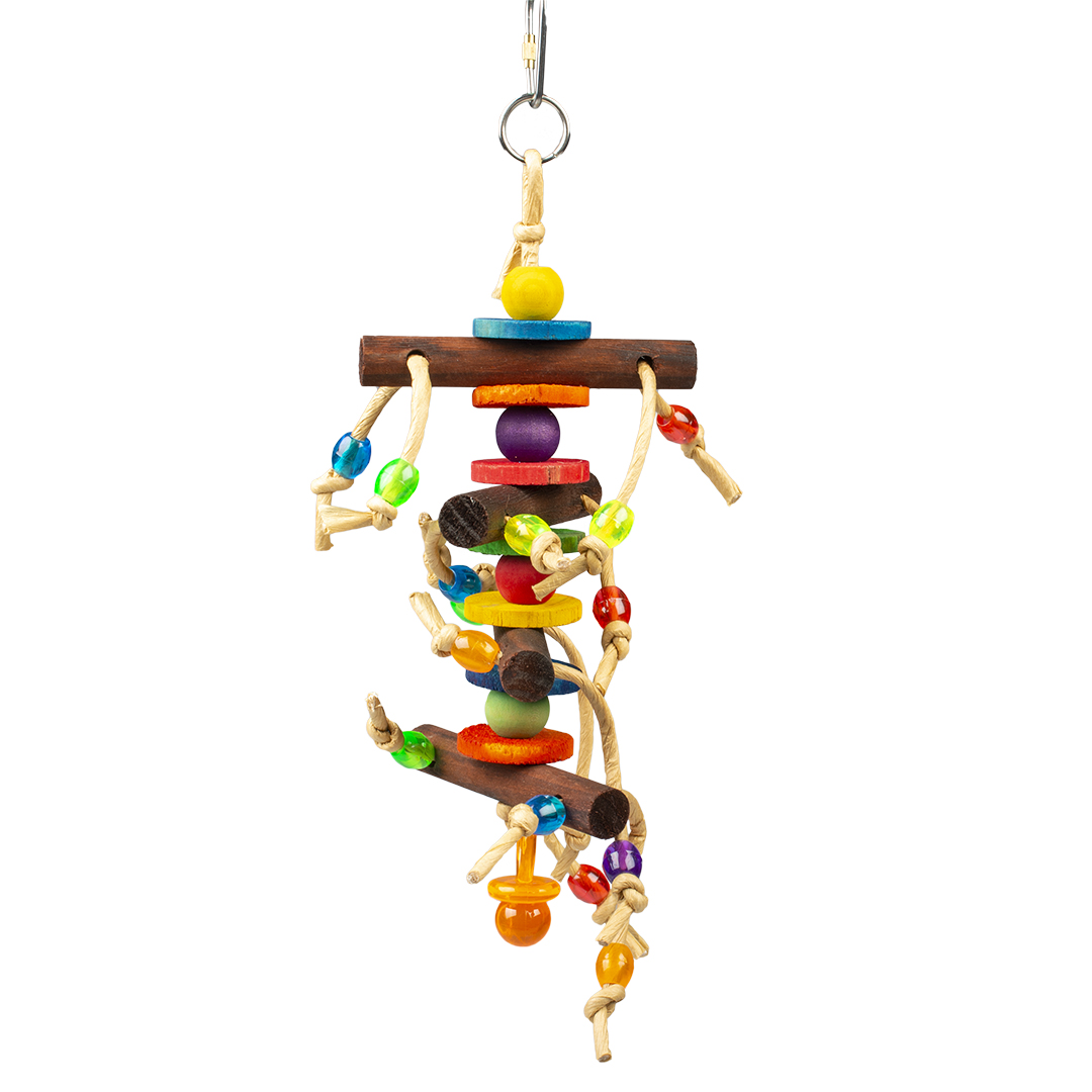 Kleurrijke hanger-houten blokjes & speeltjes meerkleurig - Product shot