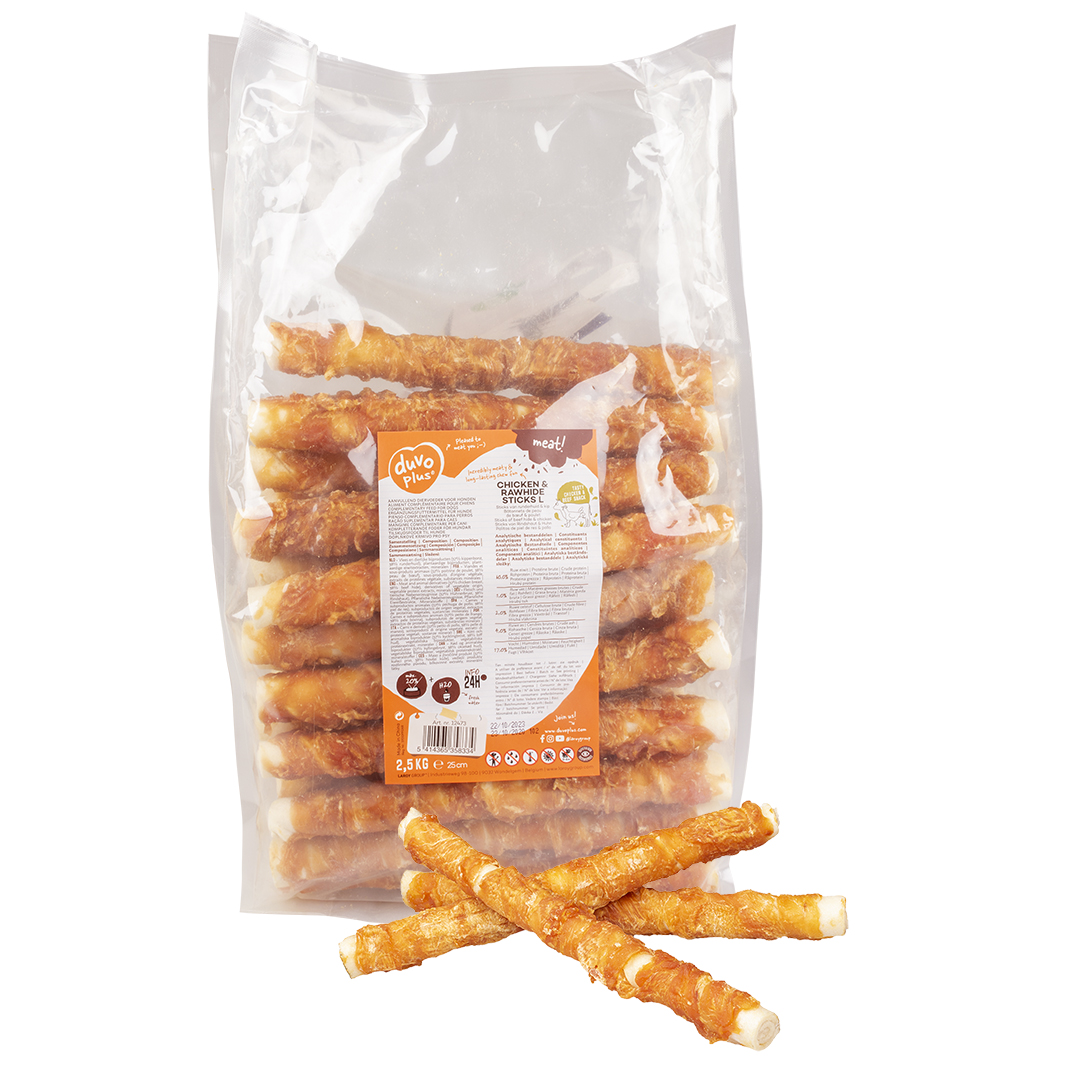 Meat! chicken & rawhide sticks large - <Product shot>