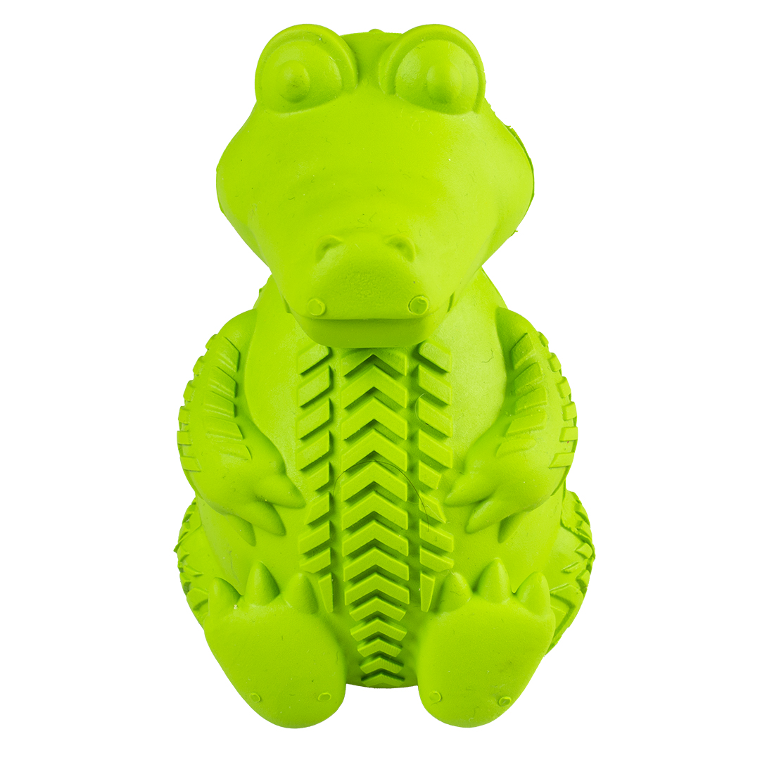 Rubber zittende krokodil groen - Product shot
