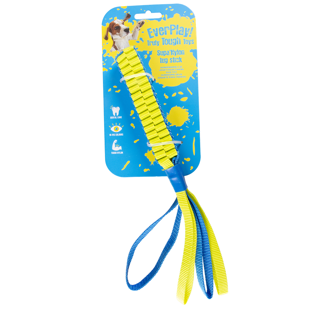 Supa` nylon tug stick bleu/jaune - Verpakkingsbeeld