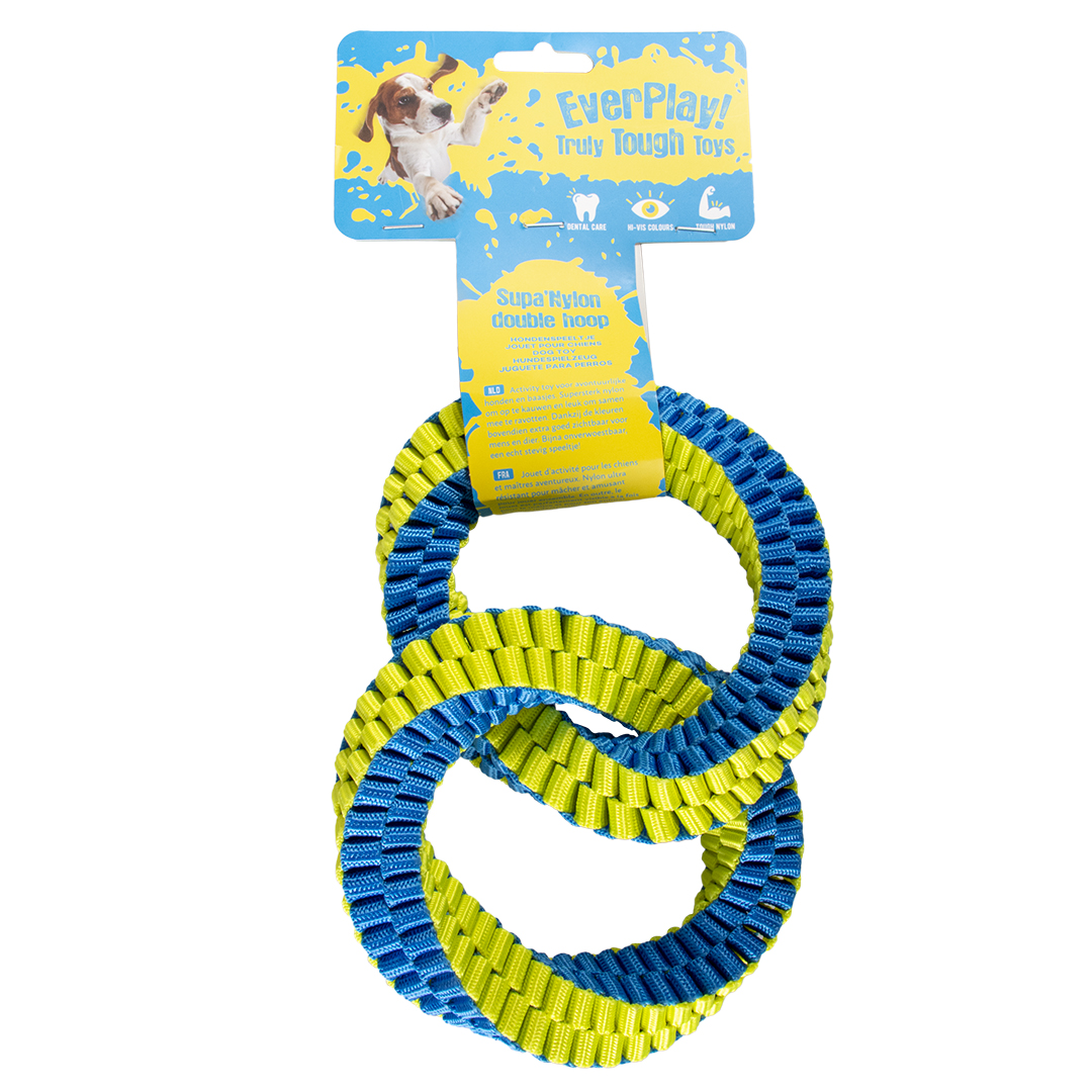 Supa` nylon double hoop blue/yellow - Verpakkingsbeeld