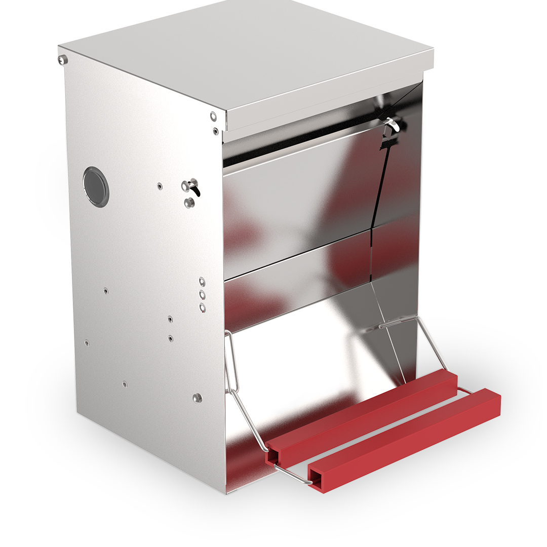 Galvanised automatic poultry feeder - <Product shot>
